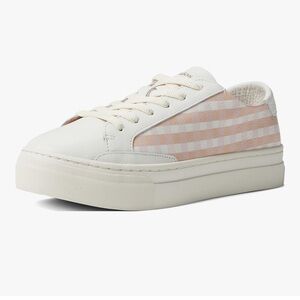 Soludos Pink and Cream Check Sneakers NEVER WORN
